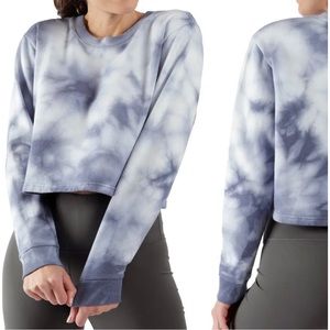 Tie Dye Cropped Sweatshirt by 90 Degree Large
